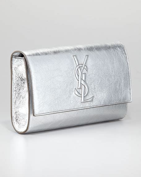 ysl creamclutch|ysl silver clutch.